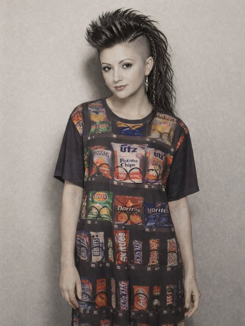 Potato Chip Vending Machine T Shirt Dress Size XL
